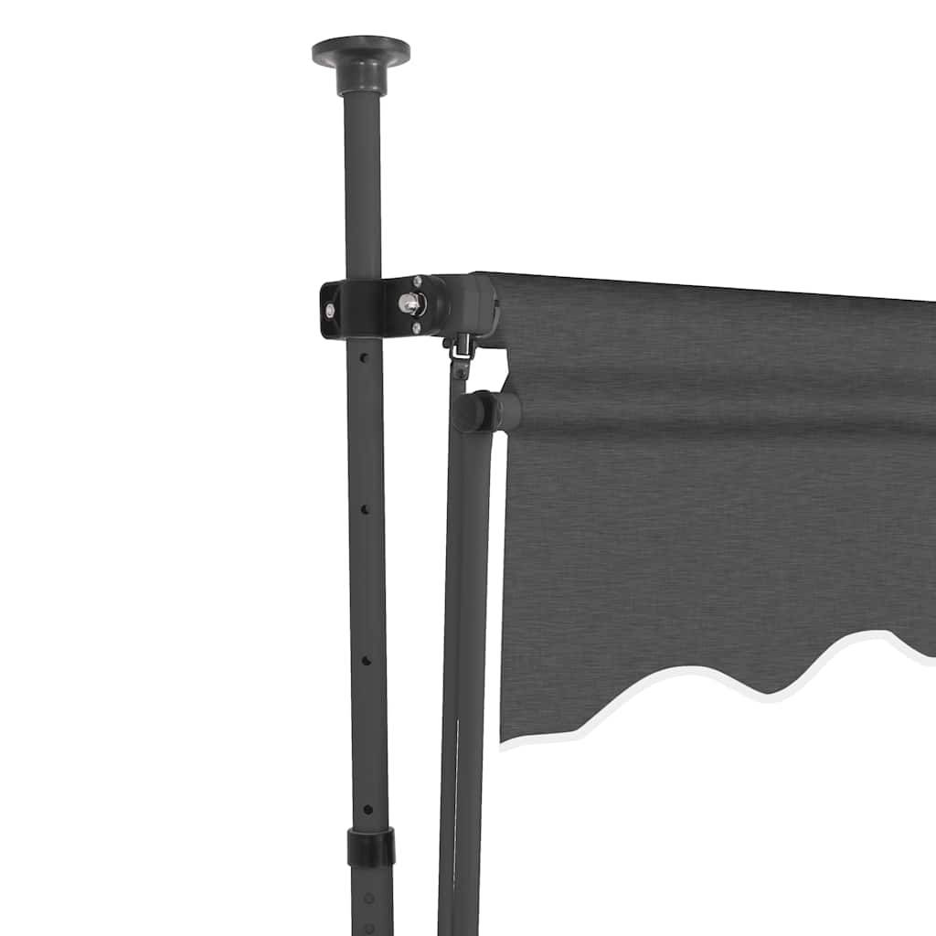 vidaXL Einziehbare Markise Handbetrieben mit LED 200 cm Anthrazit