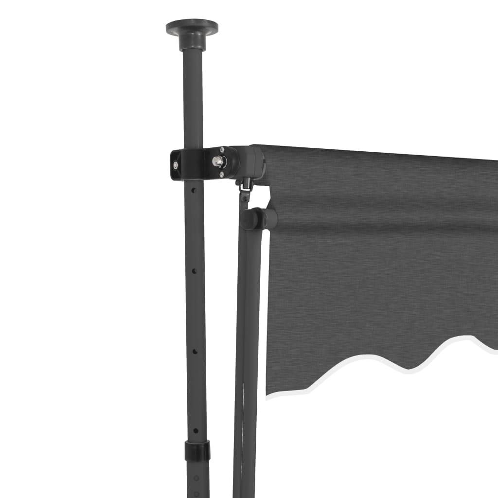 vidaXL Einziehbare Markise Handbetrieben mit LED 250 cm Anthrazit