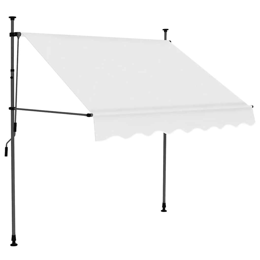 vidaXL Einziehbare Markise Handbetrieben mit LED 150 cm Creme