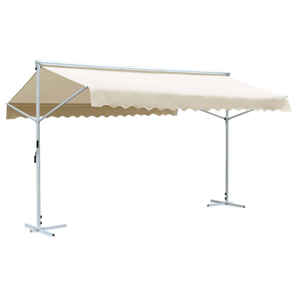 vidaXL Freistehende Markise 500x300 cm Creme
