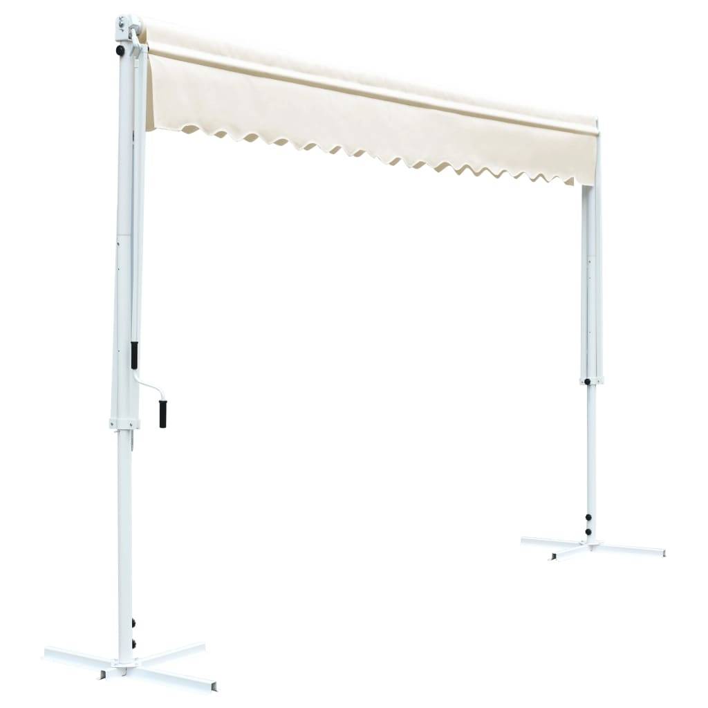 vidaXL Freistehende Markise 500x300 cm Creme