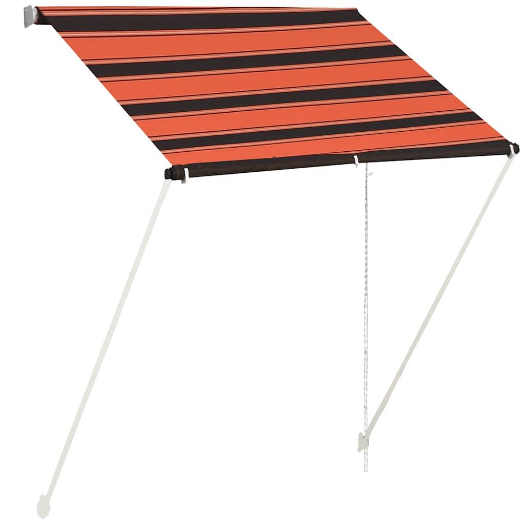 vidaXL Einziehbare Markise 150×150 cm Orange und Braun