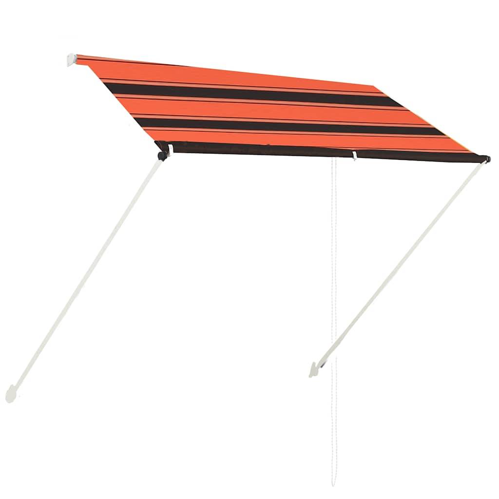 vidaXL Einziehbare Markise 200×150 cm Orange und Braun