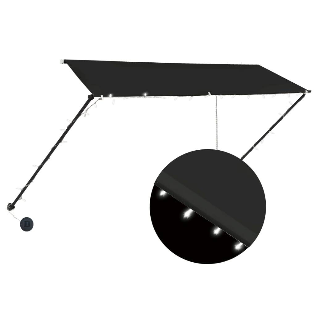vidaXL Einziehbare Markise mit LED 300×150 cm Anthrazit