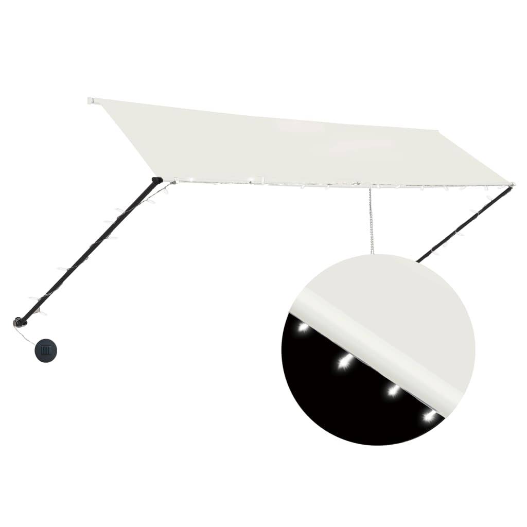 vidaXL Einziehbare Markise mit LED 350×150 cm Creme