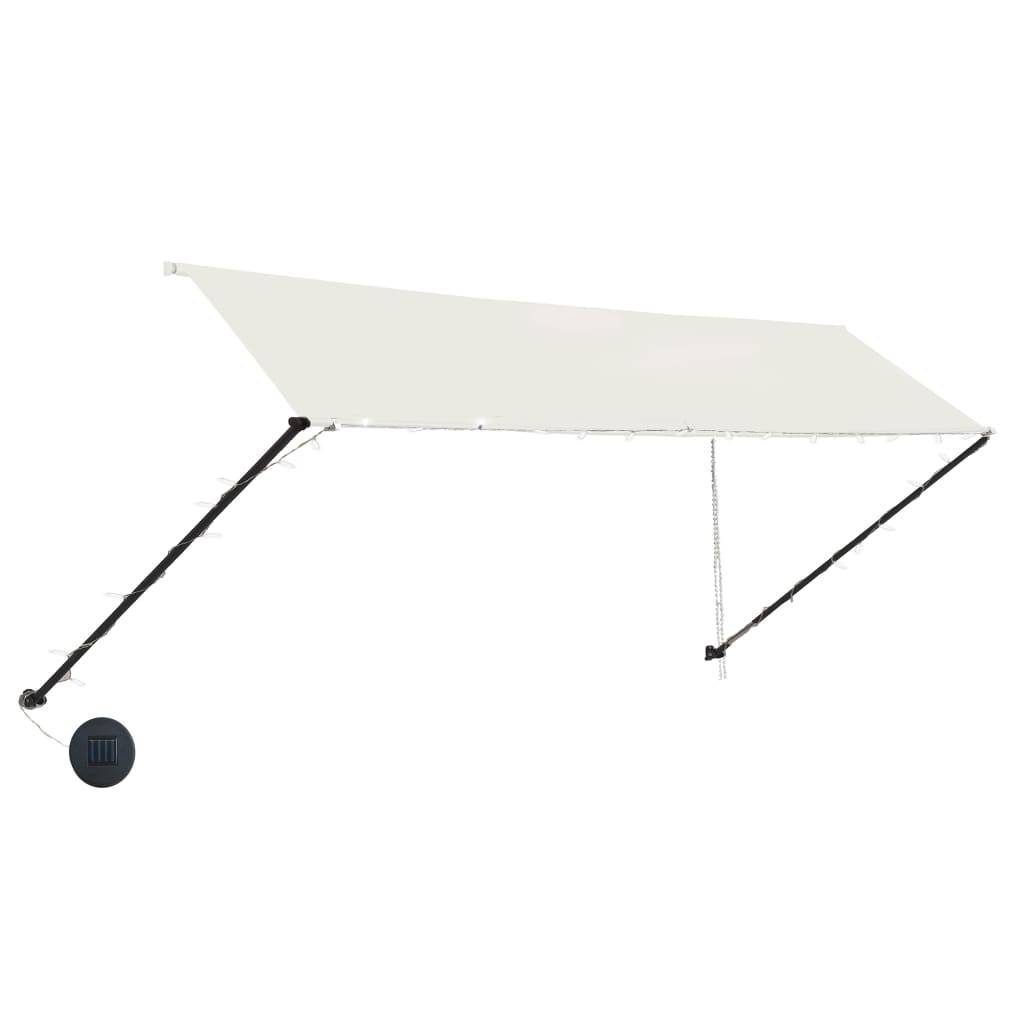 vidaXL Einziehbare Markise mit LED 350×150 cm Creme