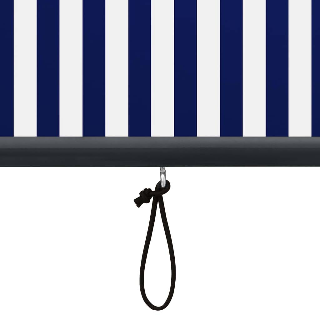 vidaXL Außenrollo 140x250 cm Blau und Weiß
