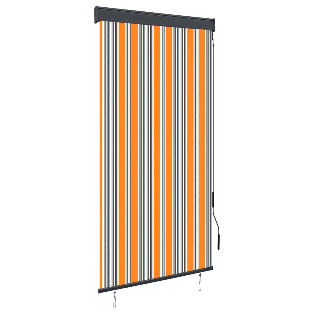 vidaXL Außenrollo 80 x 250 cm Gelb und Blau