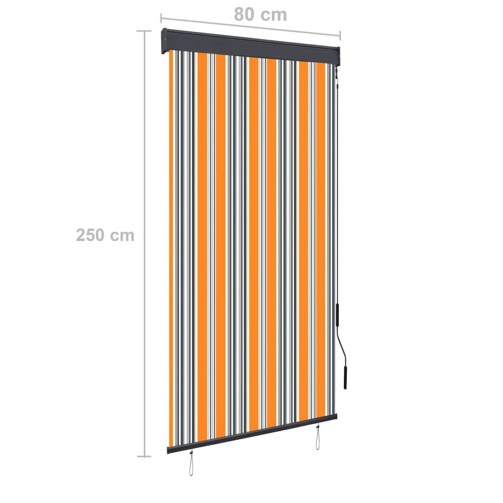 vidaXL Außenrollo 80 x 250 cm Gelb und Blau