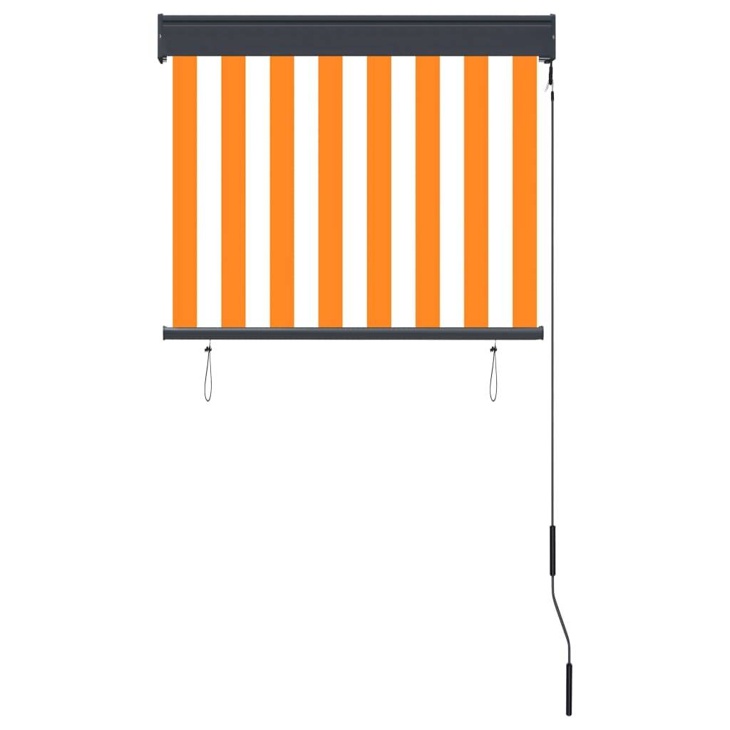 vidaXL Außenrollo 80 x 250 cm Weiß und Orange