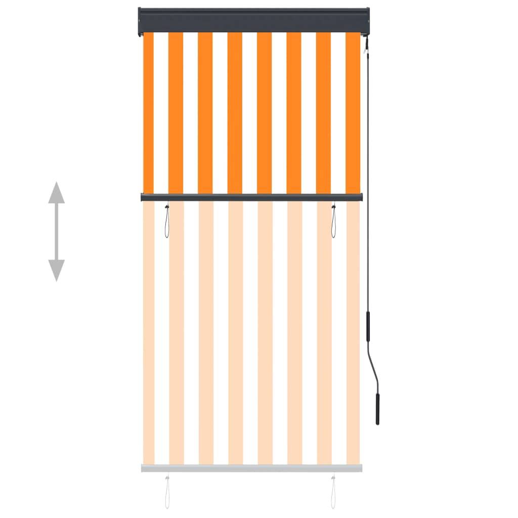 vidaXL Außenrollo 80 x 250 cm Weiß und Orange