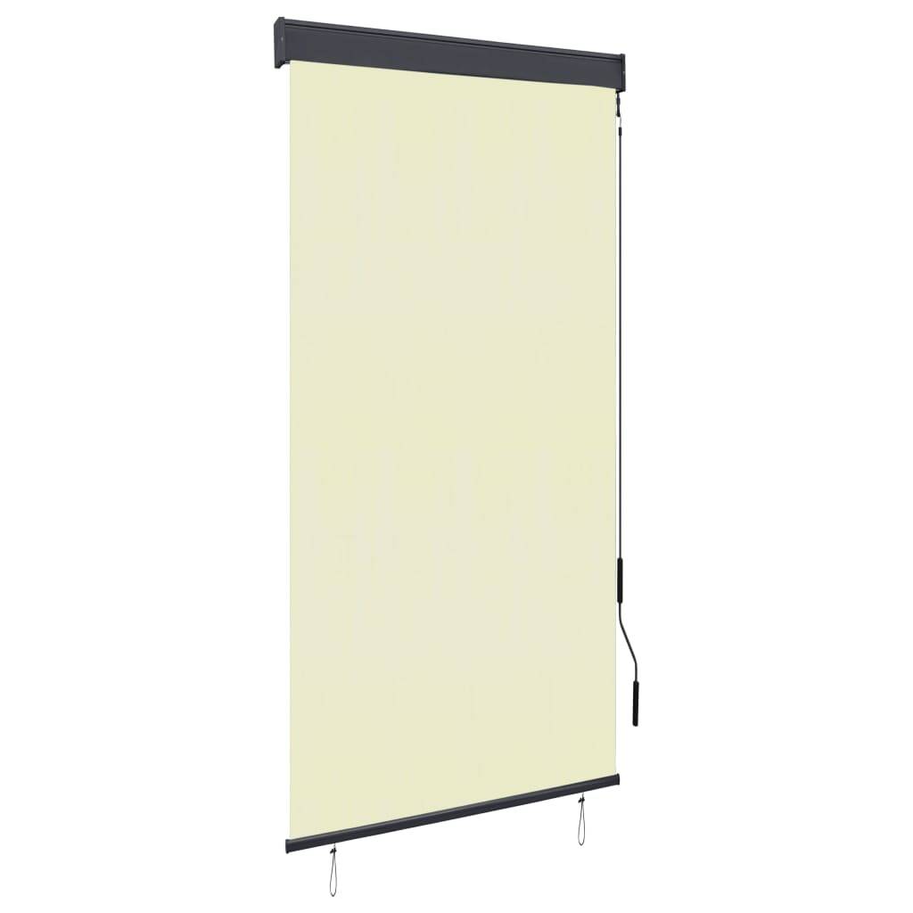 vidaXL Außenrollo 80 x 250 cm Cremeweiß