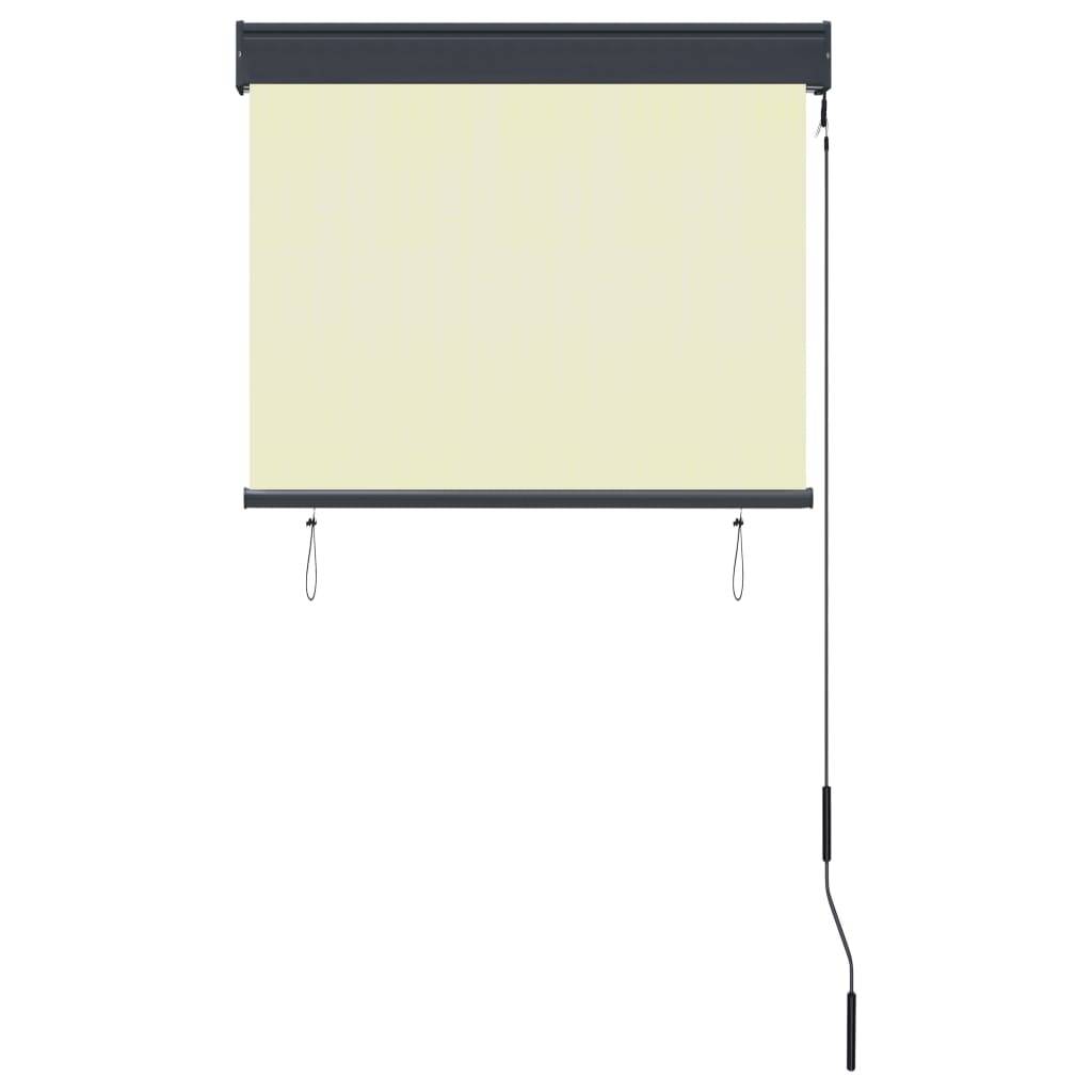 vidaXL Außenrollo 80 x 250 cm Cremeweiß