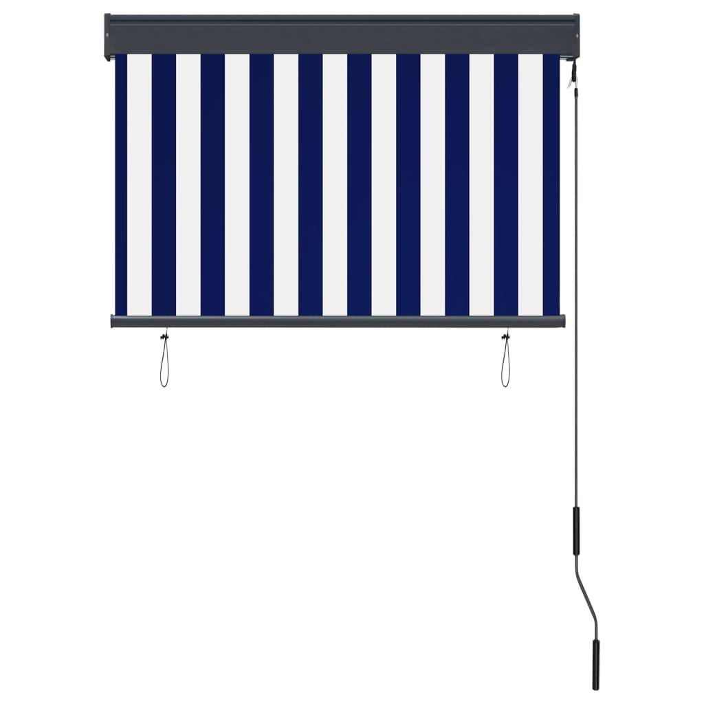 vidaXL Außenrollo 100 x 250 cm Blau und Weiß