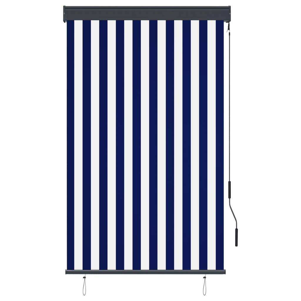 vidaXL Außenrollo 100 x 250 cm Blau und Weiß