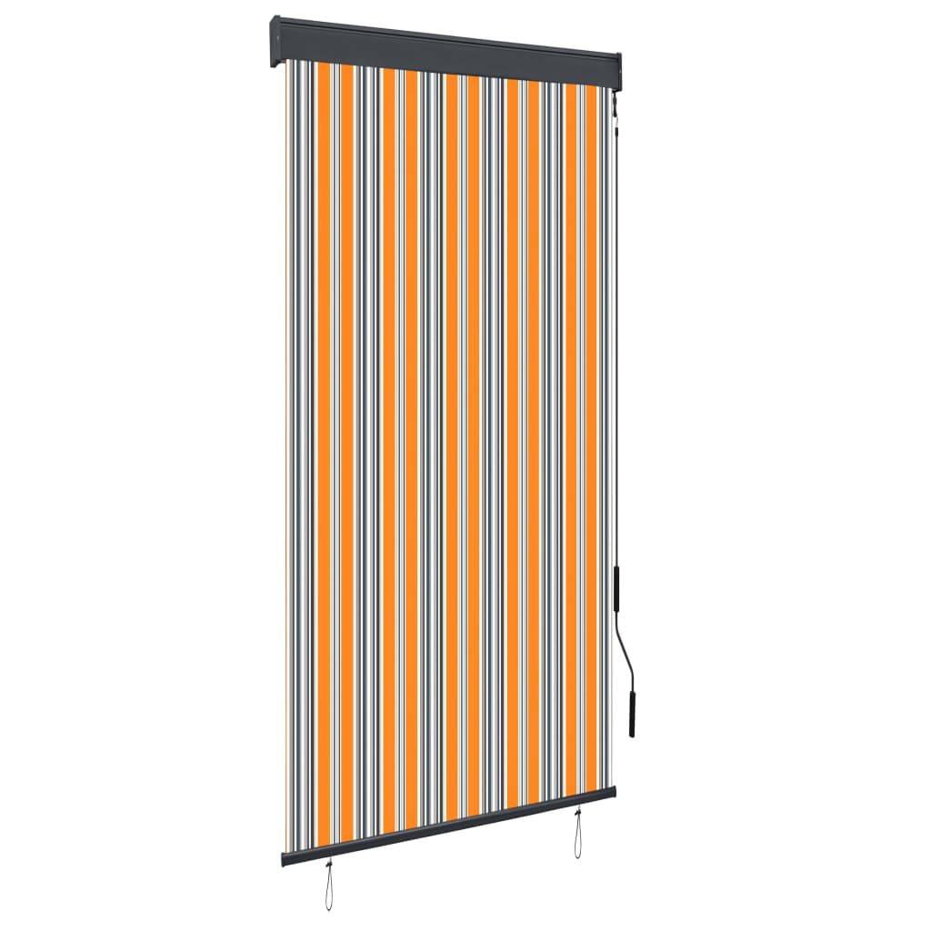 vidaXL Außenrollo 100 x 250 cm Gelb und Blau