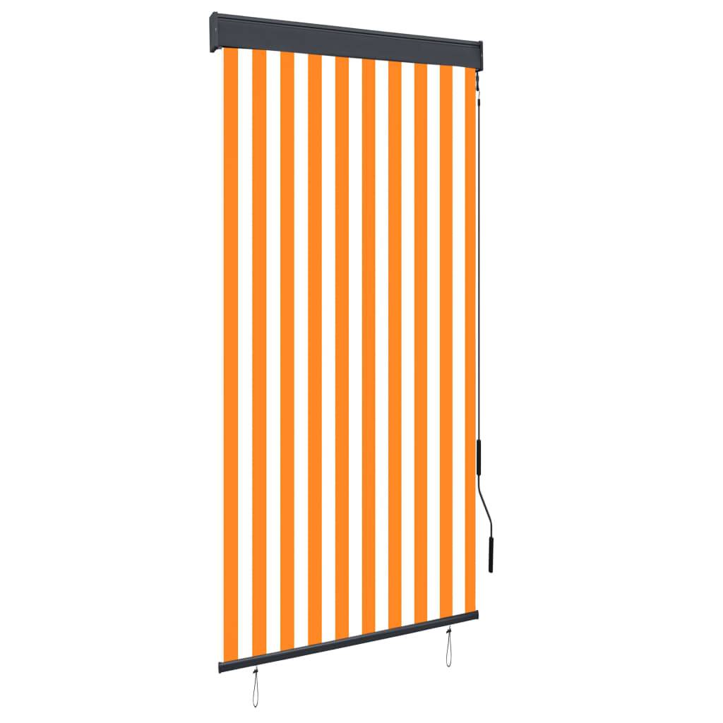 vidaXL Außenrollo 100 x 250 cm Weiß und Orange