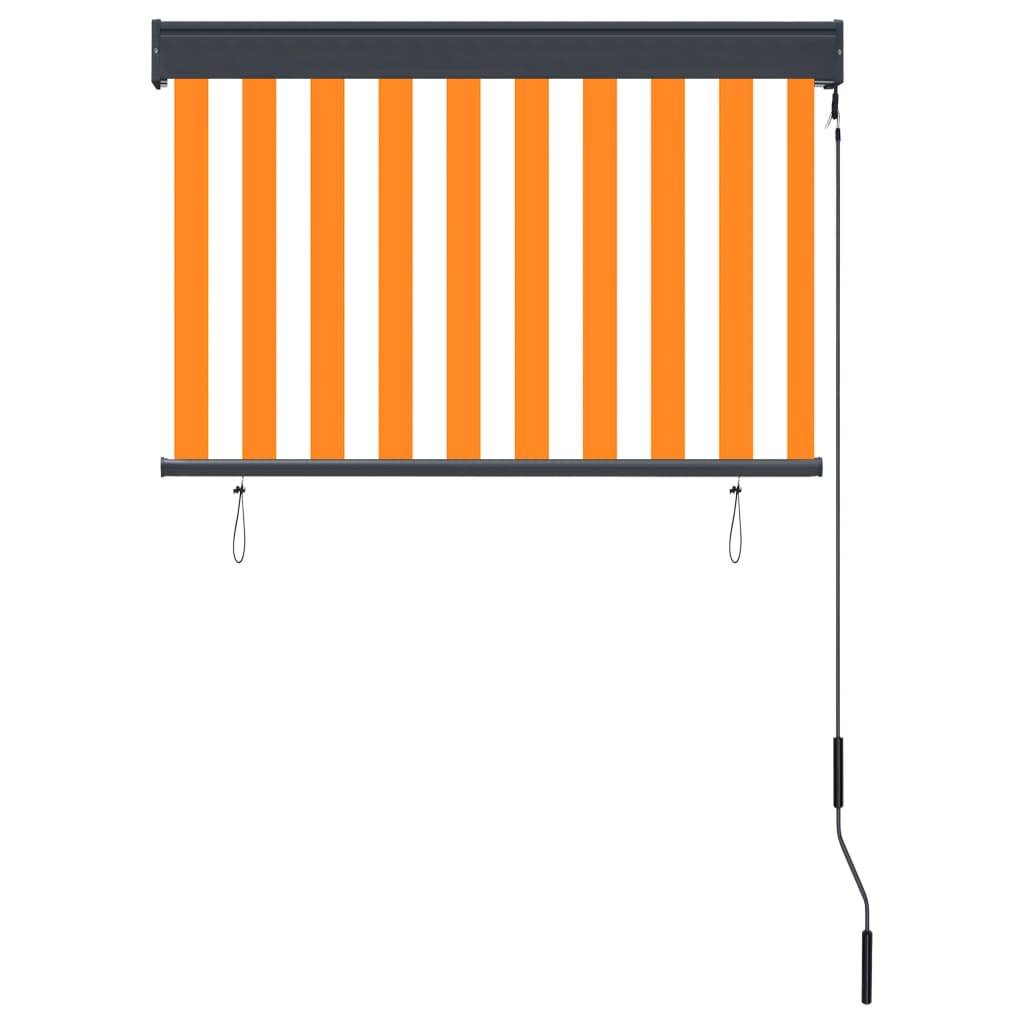 vidaXL Außenrollo 100 x 250 cm Weiß und Orange
