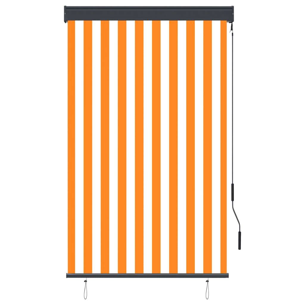 vidaXL Außenrollo 100 x 250 cm Weiß und Orange