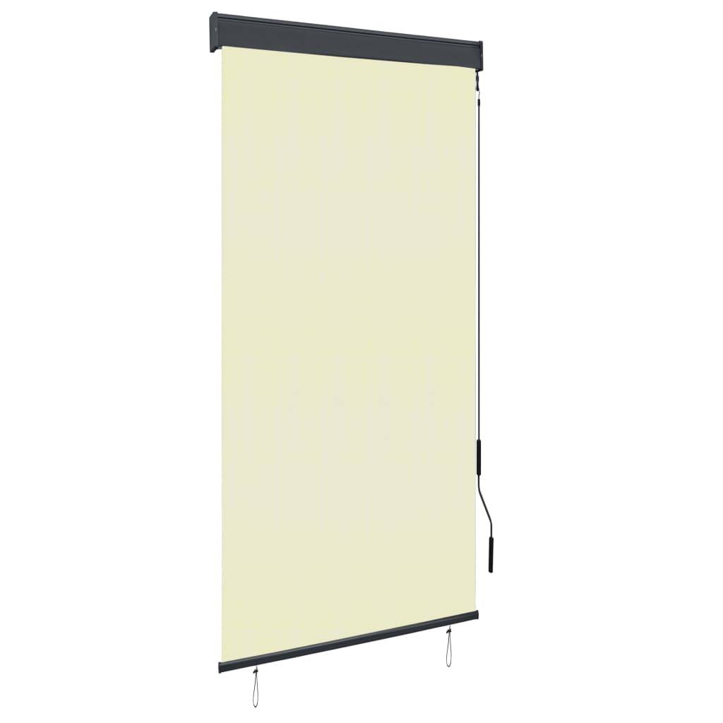 vidaXL Außenrollo 100 x 250 cm Cremeweiß