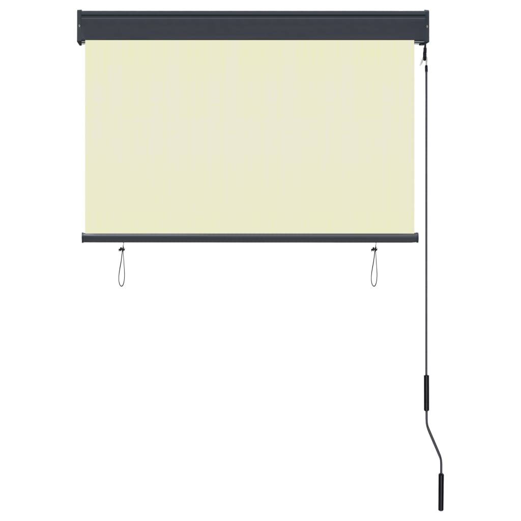 vidaXL Außenrollo 100 x 250 cm Cremeweiß