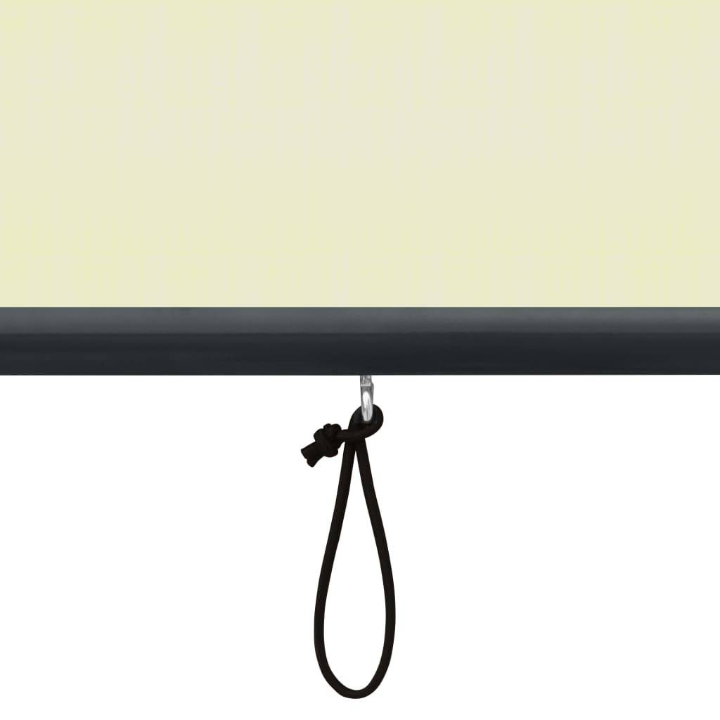 vidaXL Außenrollo 80 x 250 cm Cremeweiß