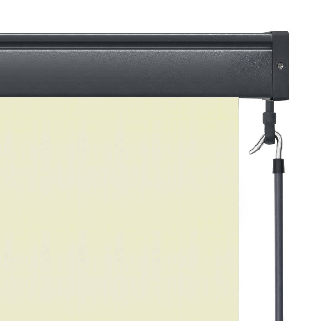 vidaXL Außenrollo 80 x 250 cm Cremeweiß