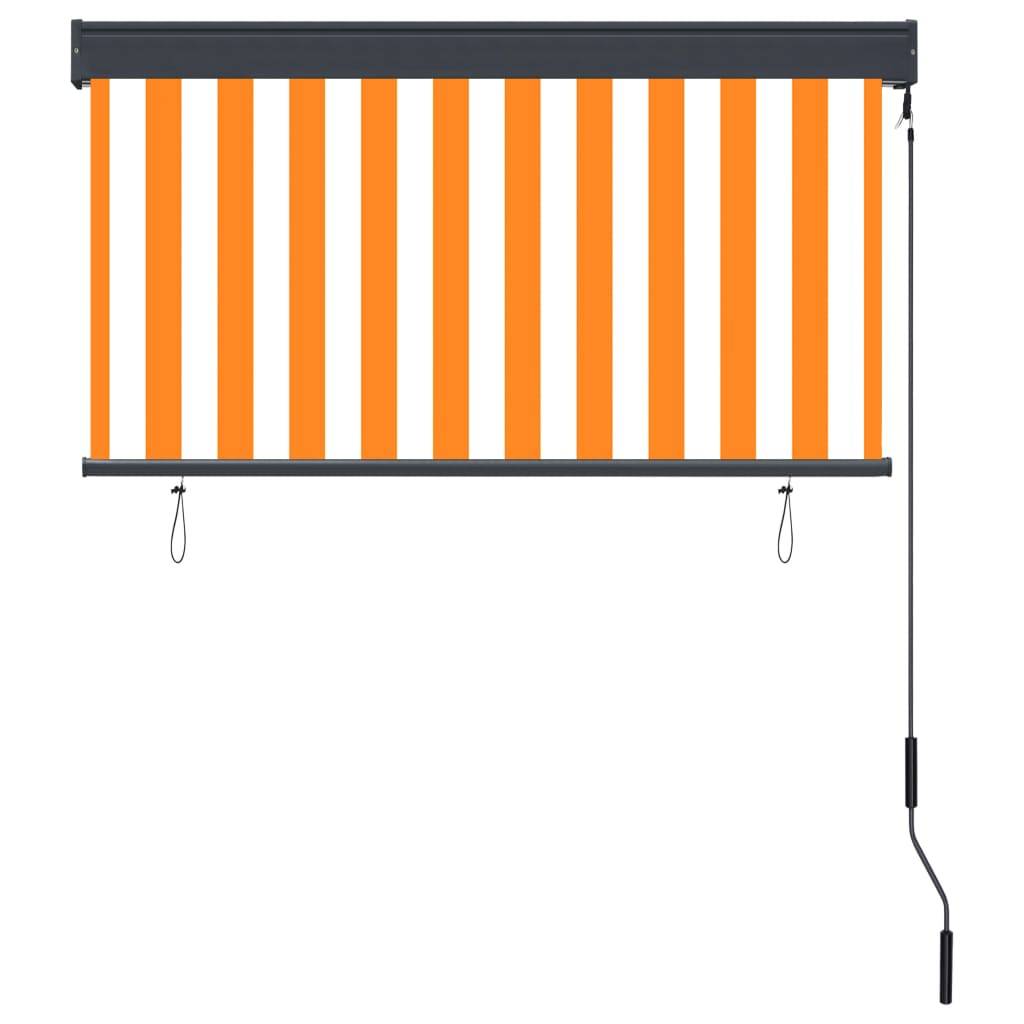 vidaXL Außenrollo 120 x 250 cm Weiß und Orange