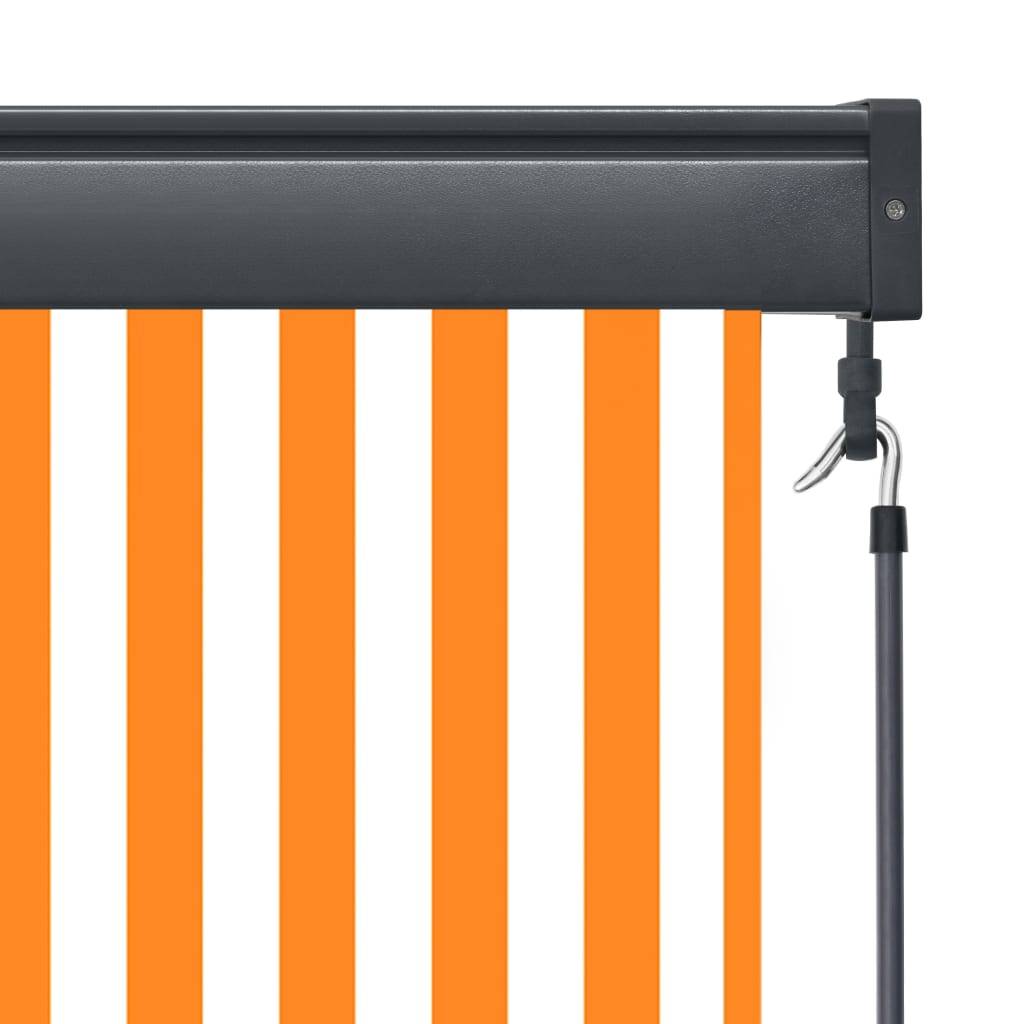 vidaXL Außenrollo 120 x 250 cm Weiß und Orange