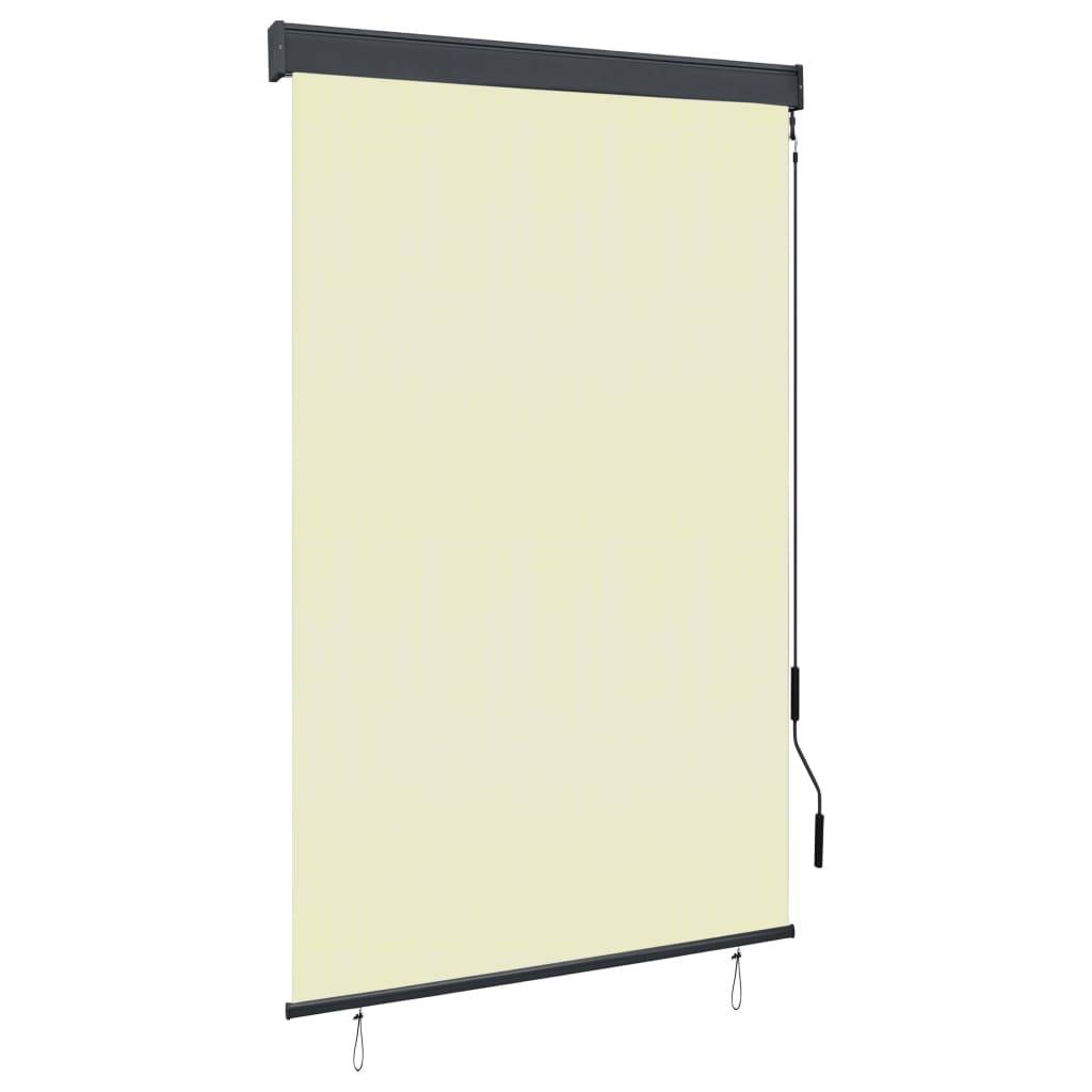 vidaXL Außenrollo 120 x 250 cm Cremeweiß
