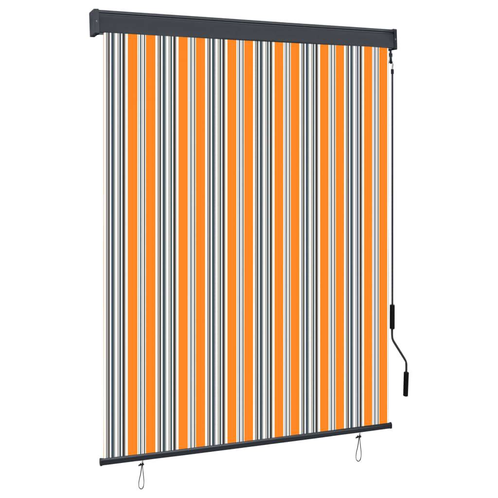 vidaXL Außenrollo 140x250 cm Gelb und Blau