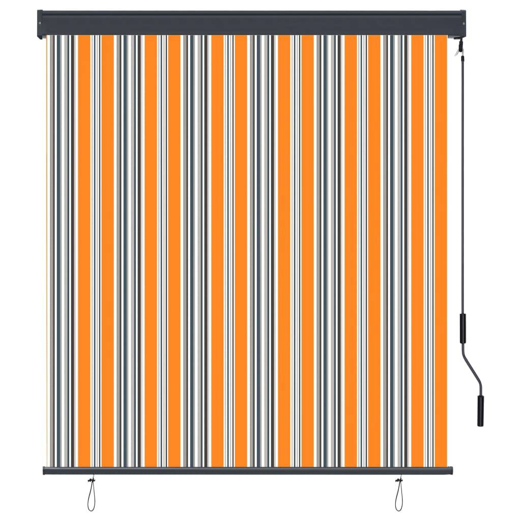 vidaXL Außenrollo 140x250 cm Gelb und Blau