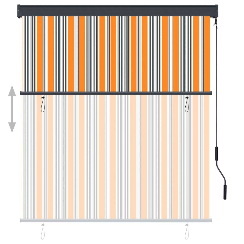 vidaXL Außenrollo 140x250 cm Gelb und Blau