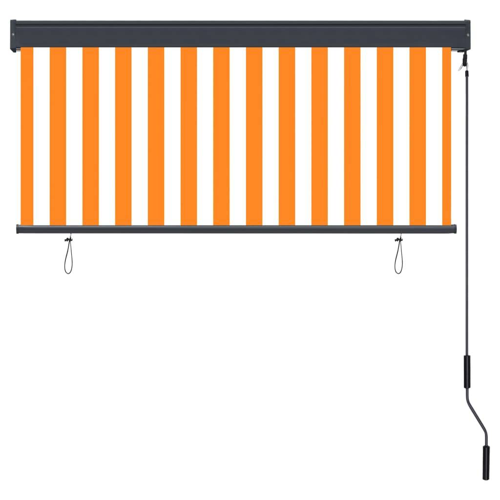 vidaXL Außenrollo 140x250 cm Weiß und Orange