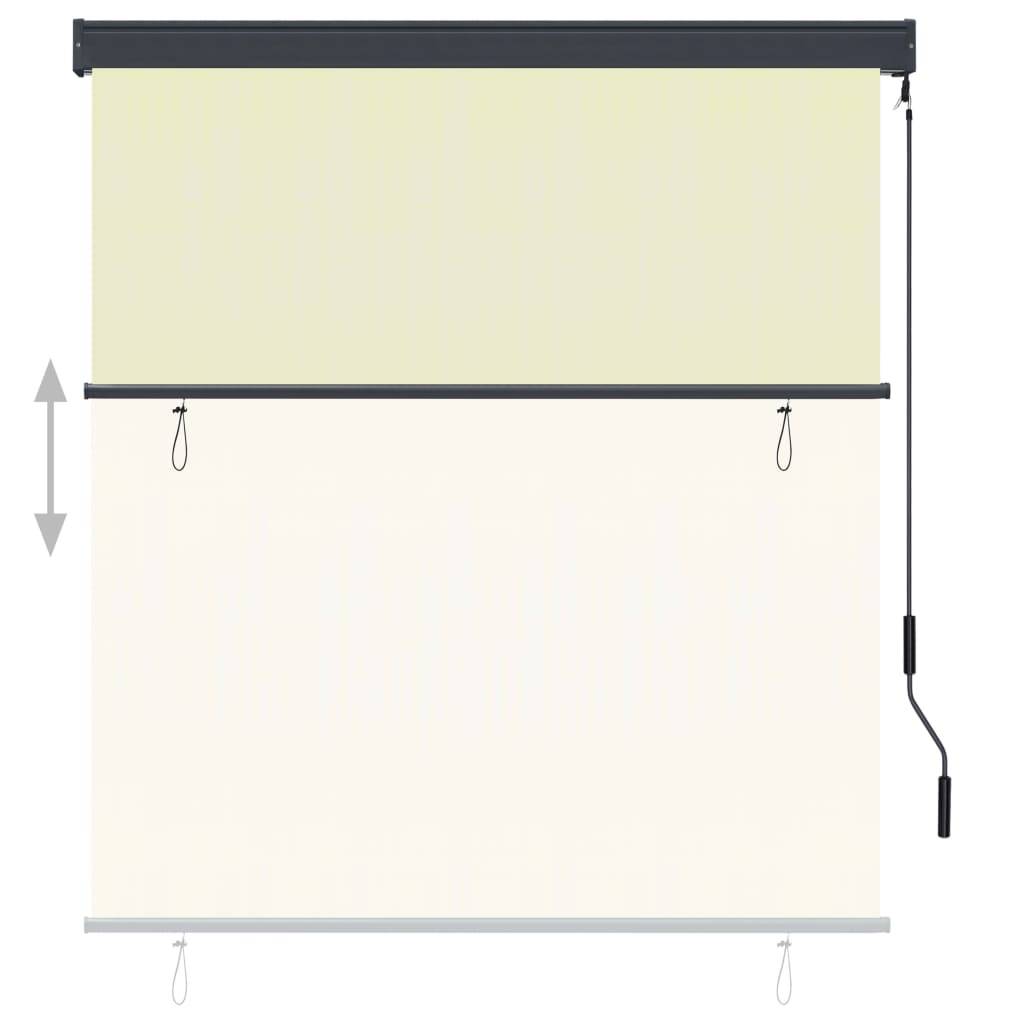 vidaXL Außenrollo 140x250 cm Creme