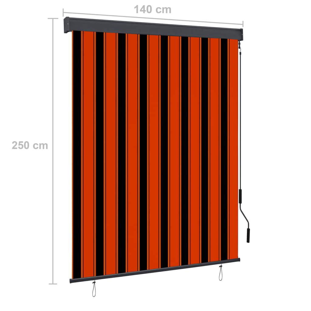 vidaXL Außenrollo 140x250 cm Orange und Braun
