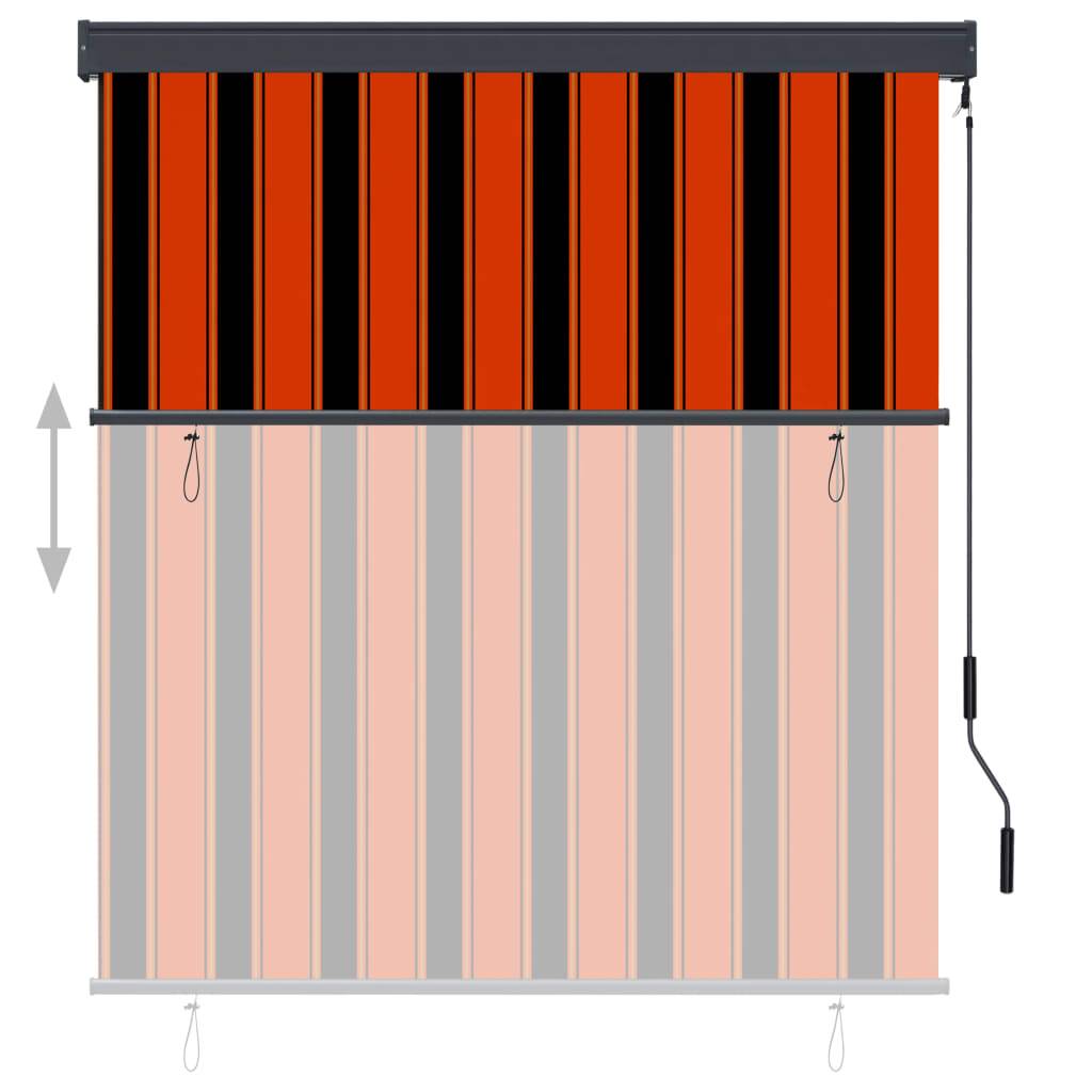 vidaXL Außenrollo 140x250 cm Orange und Braun