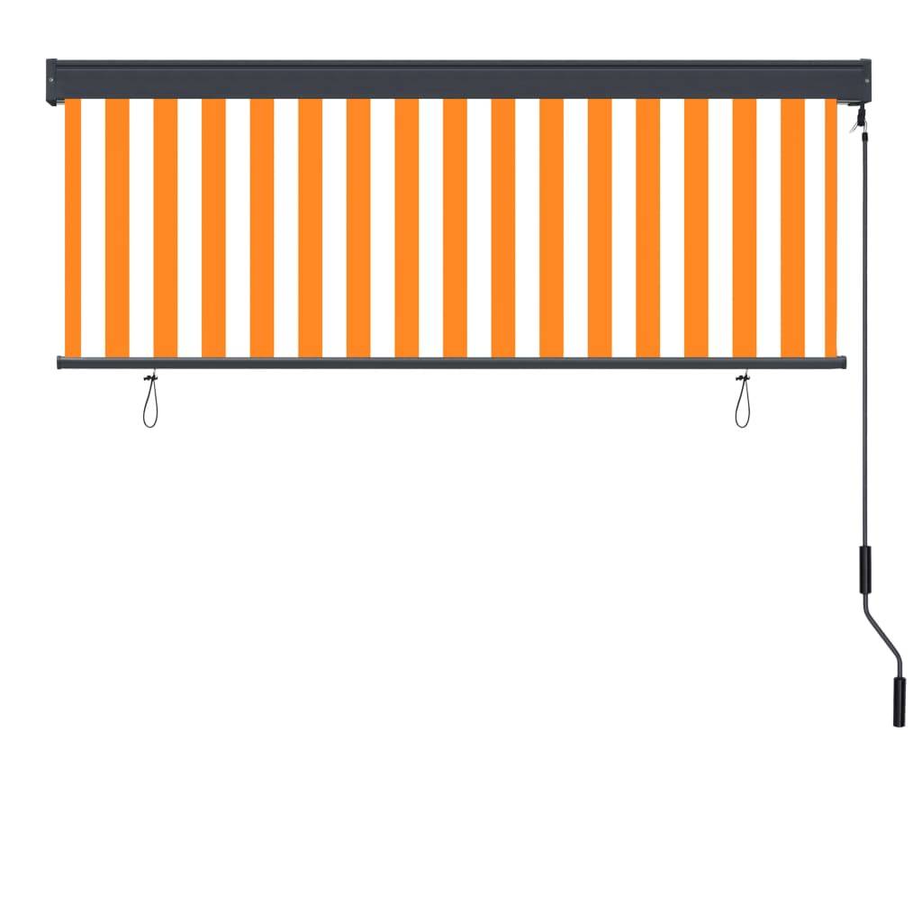 vidaXL Außenrollo 160x250 cm Weiß und Orange