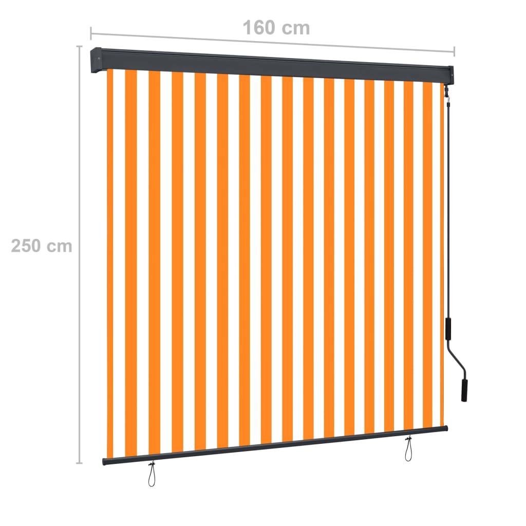 vidaXL Außenrollo 160x250 cm Weiß und Orange