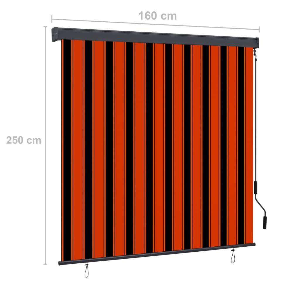 vidaXL Außenrollo 160x250 cm Orange und Braun