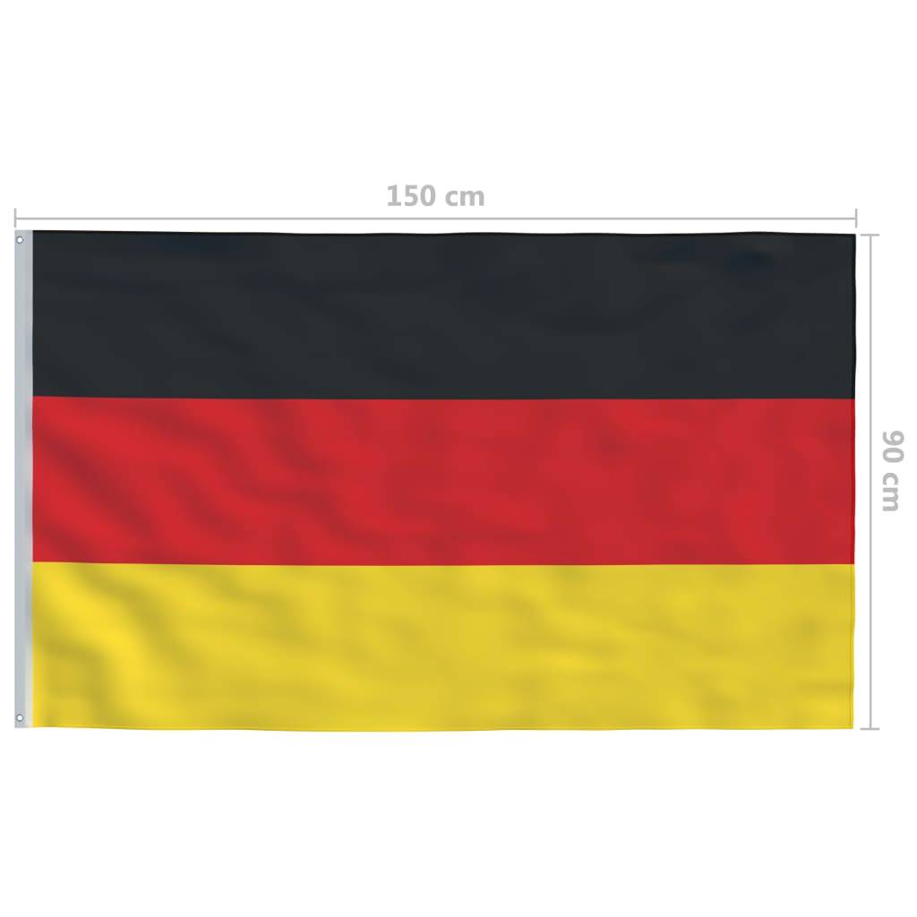vidaXL Flagge Deutschlands 90 x 150 cm