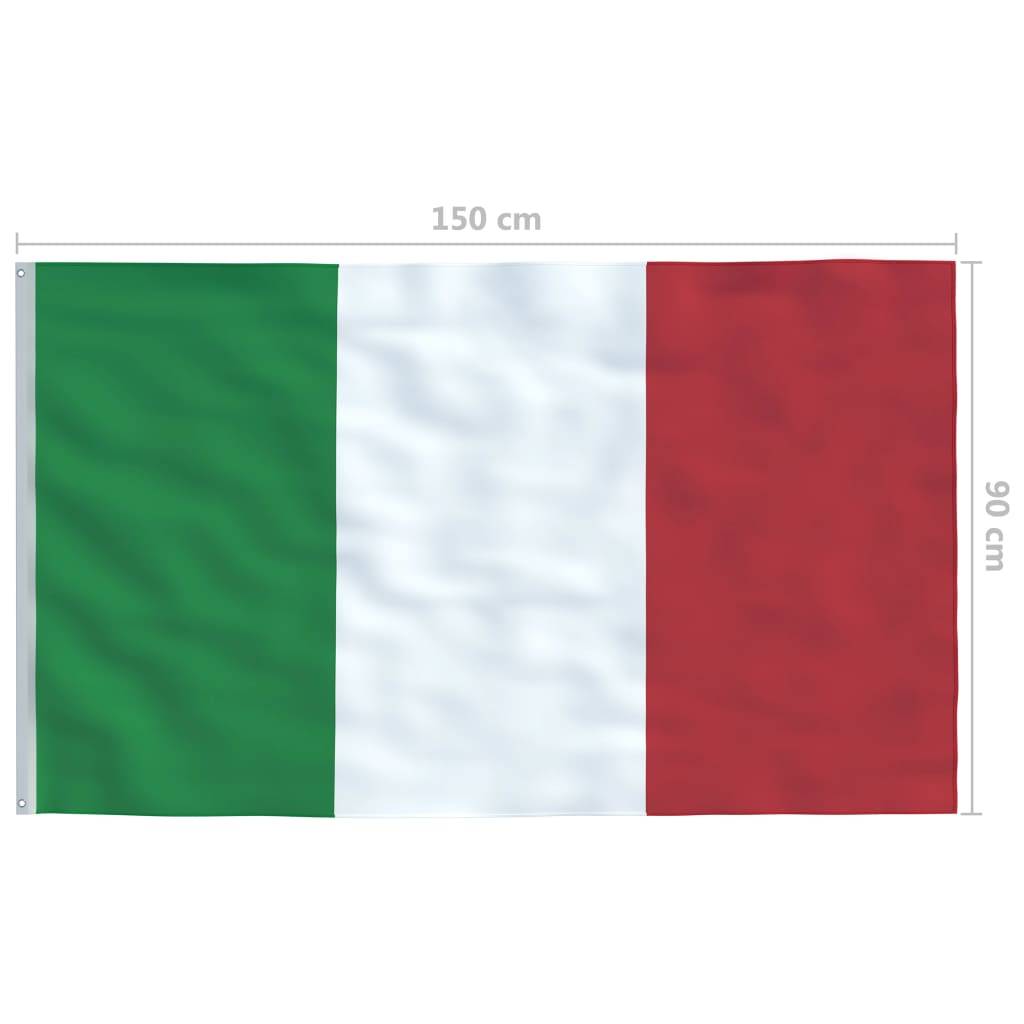 vidaXL Flagge Italiens 90 x 150 cm