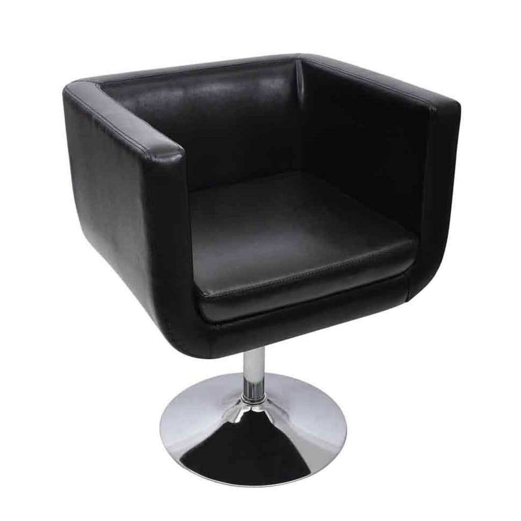 vidaXL Barsessel Schwarz Kunstleder