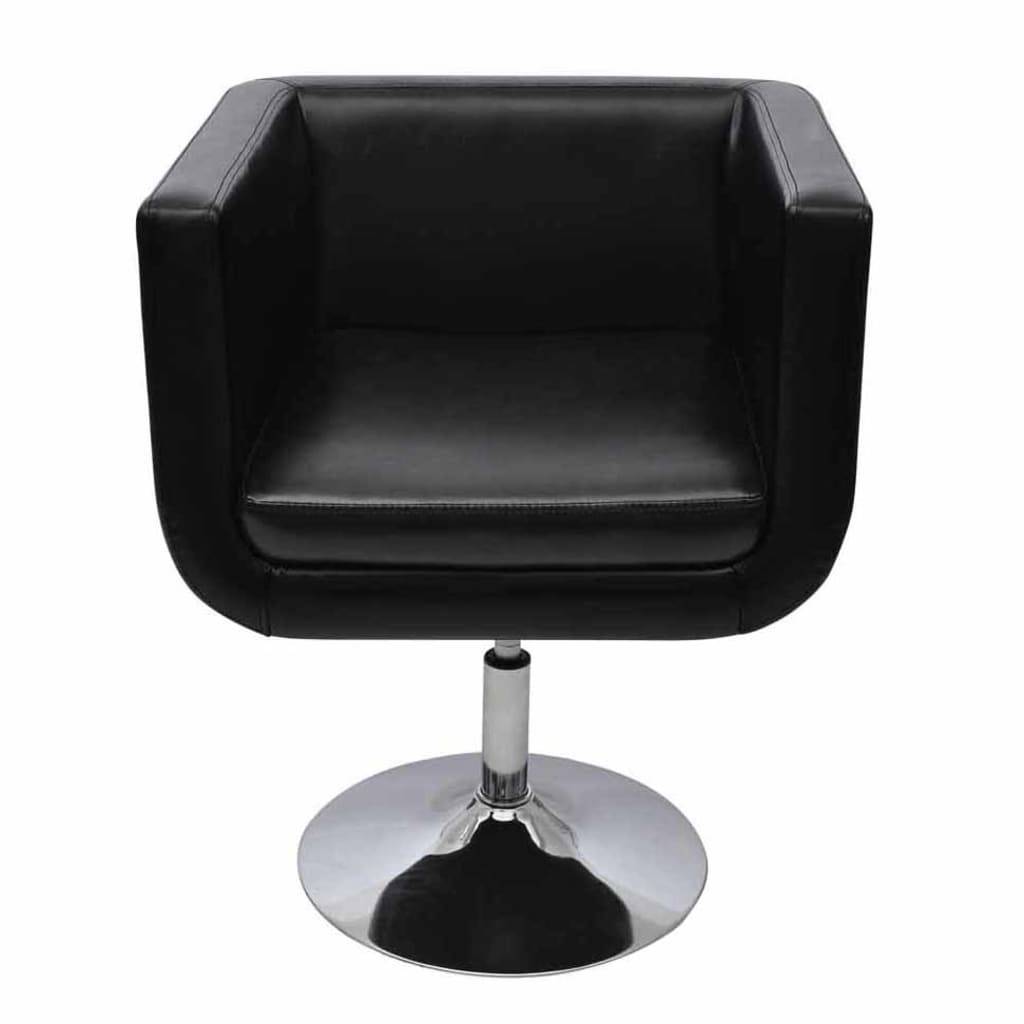 vidaXL Barsessel Schwarz Kunstleder