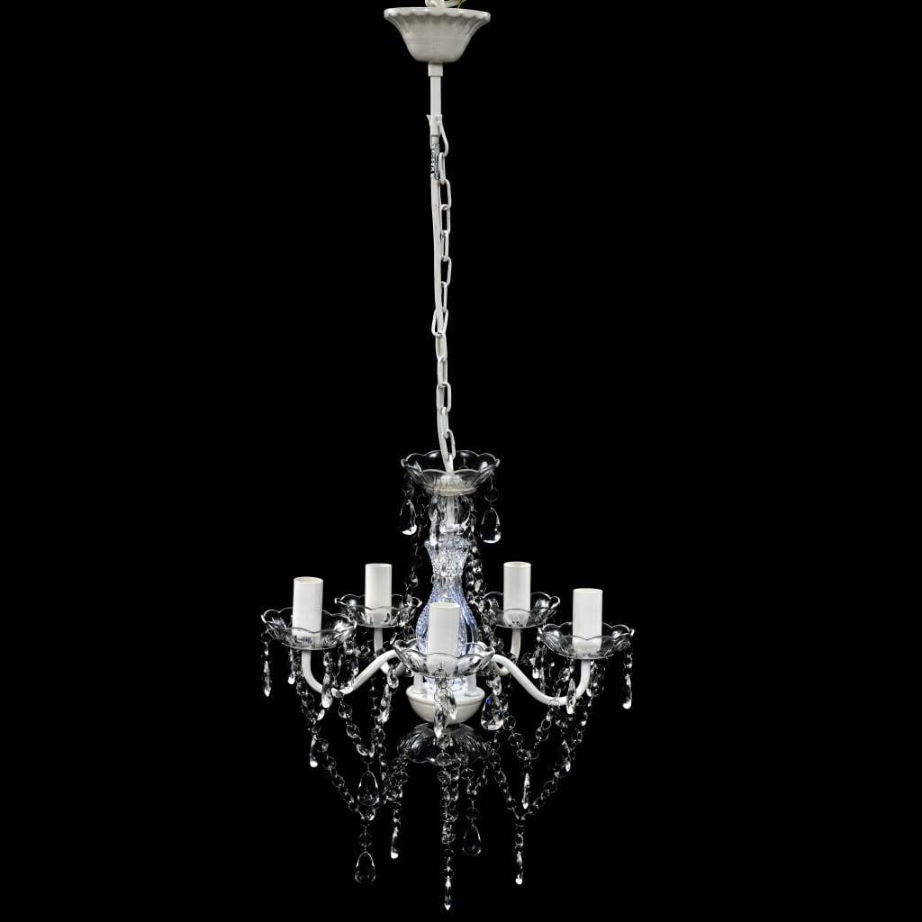 vidaXL Kronleuchter 5-flammig Transparent