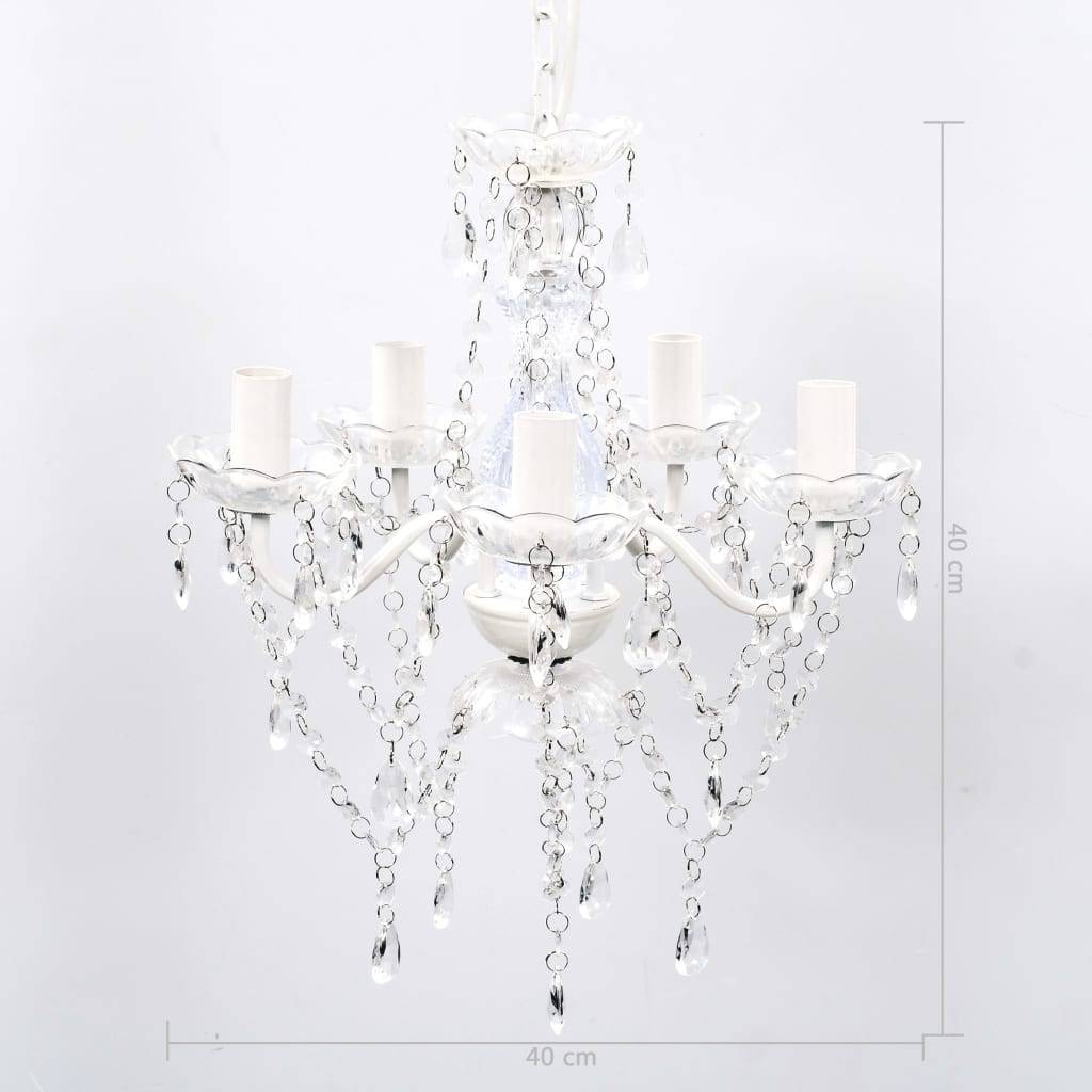 vidaXL Kronleuchter 5-flammig Transparent