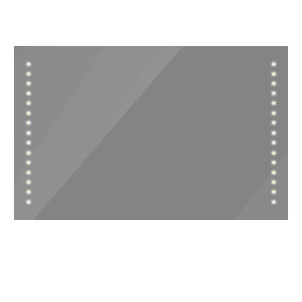 vidaXL Badspiegel mit LED-Leuchten 100×60 cm