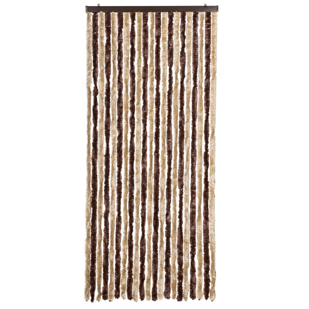 vidaXL Insektenschutz-Vorhang Beige und Hellbraun 90x220 cm Chenille
