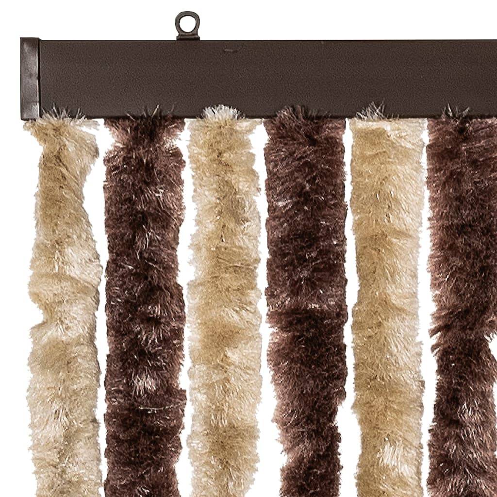 vidaXL Insektenschutz-Vorhang Beige und Hellbraun 100x220 cm Chenille