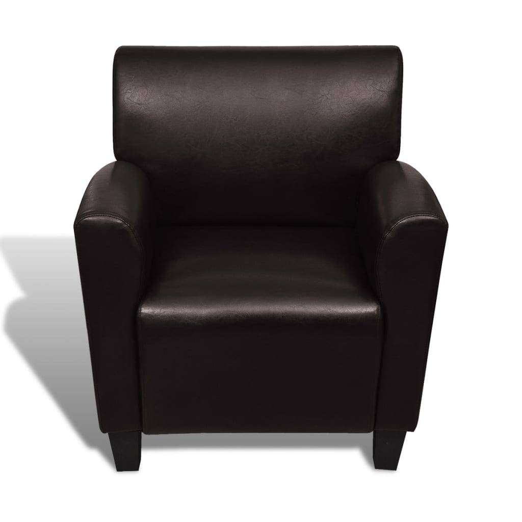 vidaXL Sessel Dunkelbraun Kunstleder